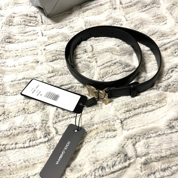đ
șNWT Dolce & Gabbana DG Logo Leather Belt, Black Size EU 80 - Picture 4 of 11